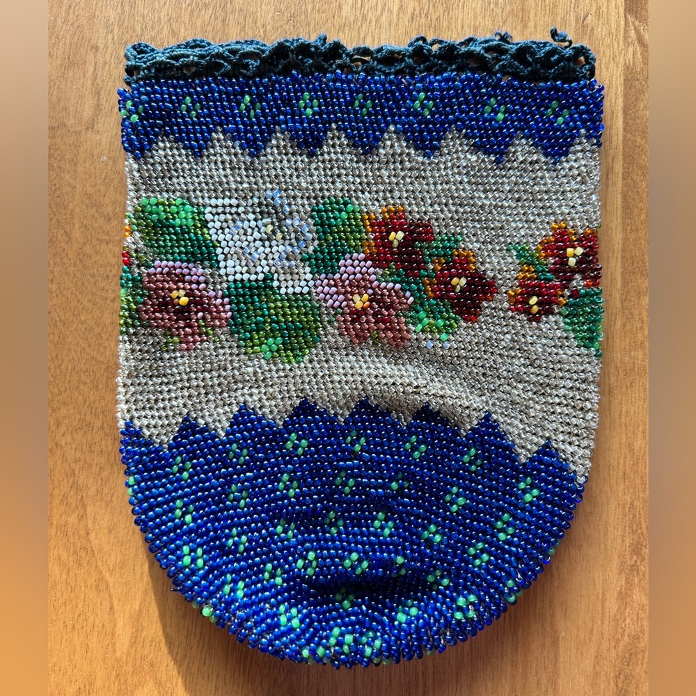 Antique Beaded Floral Purse Made in Germany. 1920’s-1930’s